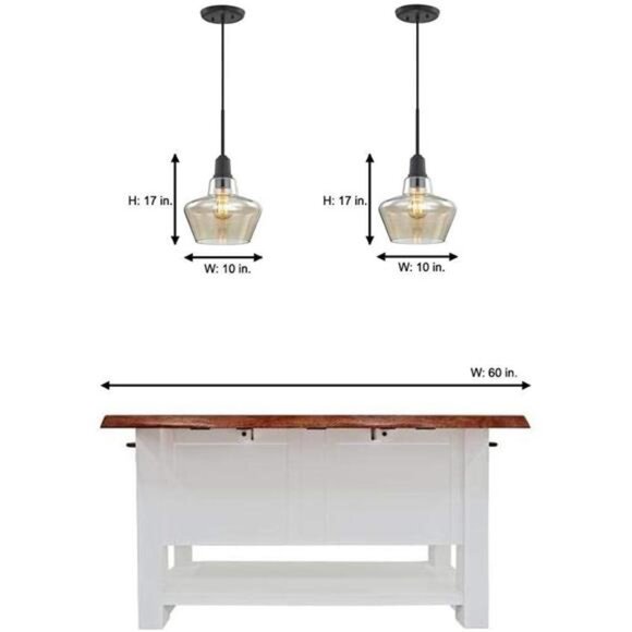 1-Light Aged Bronze Pendant with Amber Plated Glass Shade and Vintage Bulb - Picture 4 of 8